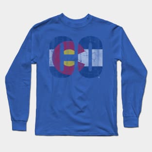 Retro CO Colorado Flag Long Sleeve T-Shirt